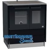 LOHBERGER Festbrennstoffherd Style 75, Schwarz