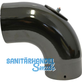 LOHBERGER Rauchrohr Bogen 90� glatt, mit �ffnung / � 120 mm