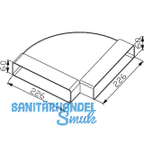 FABER Flachkanal Bogen 90� horizontal 226 x 60 mm