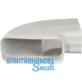 OPTIMAIRO Flachkanalbogen 90� waagerecht 222 x 89 Kunststoff wei�