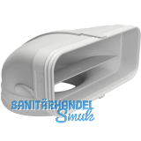 OPTIMAIRO Umlenkst�ck flach 222 x 89/NW 150 Kunststoff wei�