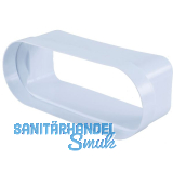 OPTIMAIRO Flachkanal-Adapter 222 x 89/Bora Kunststoff wei�