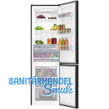 AMICA Stand-K�hl-Gefrierkombination KGC 15495 S Edelstahl-Effekt schwarz