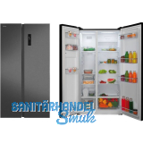 AMICA Side by Side SBSN 397 150 S Edelstahl-Effekt schwarz