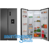 AMICA Side by Side SBSN 397 155 S Edelstahl-Effekt schwarz