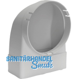 OPTIMAIRO Umlenkst�ck ohne Stutzen 111 x 54 Kunststoff wei�