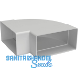 OPTIMAIRO Flachkanalbogen 90� waagerecht 111 x 54 Kunststoff wei�