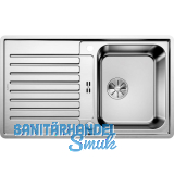 BLANCO 2D-Sp�le Classic Pro 45 S-IF Edelstahl mit Drehknopfgarnitur reversibel