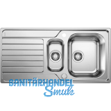 BLANCO Einbausp�le Dinas 6 S mit Drehknopf Edelstahl reversibel