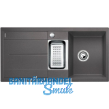 BLANCO Einbausp�le Metra 6 S Felsgrau mit Drehknopfgarnitur, reversibel