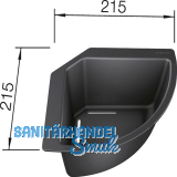 Eckschale Kunststoff schwarz 235866