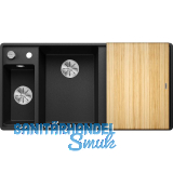 BLANCO fl�chenb�ndige Sp�le Axia III 6 S-F Anthrazit, ink. Eschebrett, TT rechts