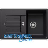 BLANCO Einbausp�le Zia 45 S mit Drehknopfgarnitur Schwarz, reversibel