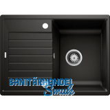 BLANCO Einbausp�le Zia 45 S Compact mit Drehknopfgarnitur Schwarz, reversibel