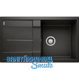 BLANCO Einbausp�le Metra 5 S mit Drehknopfgarnitur Schwarz, reversibel