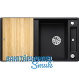BLANCO Einbausp�le Axia III 5 S mit Esche Schneidbrett Schwarz, reversibel