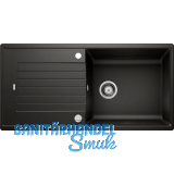 BLANCO Einbausp�le Zia XL 6 S mit Drehknopfgarnitur Schwarz, reversibel