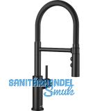 BLANCO K�chenarmatur Catris-S Flexo 525793 druckfest Schwarz matt