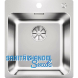 BLANCO 2D-Sp�le Solis 400-IF/A mit Armaturenbank Edelstahl