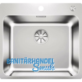 BLANCO 2D-Sp�le Solis 500-IF/A mit Armaturenbank Edelstahl