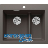 BLANCO Einbausp�le Pleon 6 Split ohne Drehknopfgarnitur, Vulkangrau