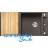 BLANCO fl�chenb�ndige Sp�le Axia III XL 6 S-F Vulkangrau mit Esche Schneidbrett