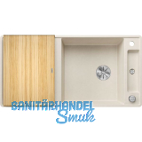 BLANCO fl�chenb�ndige Sp�le Axia III XL 6 S-F Softwei� mit Esche Schneidbrett