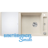BLANCO fl�chenb�ndige Sp�le Axia III XL 6 S-F Softwei� mit Glas Schneidbrett