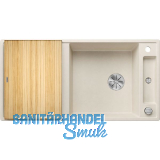 BLANCO Einbausp�le Axia III XL 6 S mit Esche Schneidbrett Softwei�, reversibel