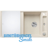 BLANCO Einbausp�le Axia III 5 S mit Glas Schneidbrett Softwei�, reversibel