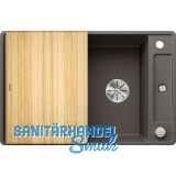 BLANCO fl�chenb�ndige Sp�le Axia III 45 S-F Vulkangrau, inkl. Esche Schneidbrett