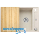 BLANCO fl�chenb�ndige Sp�le Axia III 45 S-F Softwei�, inkl. Esche Schneidbrett