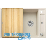 BLANCO Einbausp�le Axia III 45 S mit Esche Schneidbrett Softwei�, reversibel