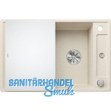 BLANCO Einbausp�le Axia III 45 S mit Glas Schneidbrett Softwei�, reversibel
