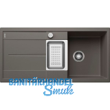 BLANCO Einbausp�le Metra 6 S Vulkangrau mit Drehknopfgarnitur, reversibel