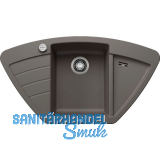 BLANCO Eck-Einbausp�le Zia 9 E mit Drehknopf Vulkangrau