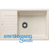 BLANCO Einbausp�le Zia XL 6 S Compact mit Drehknopfgarnitur Softwei�, reversibel