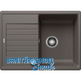 BLANCO Einbausp�le Zia 45 S Compact Vulkangrau mit Drehknopfgarnitur, rev.