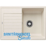 BLANCO Einbausp�le Zia 45 S Compact mit Drehknopfgarnitur Softwei�, reversibel