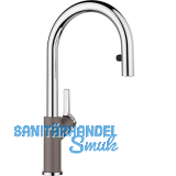 BLANCO K�chenarmatur Carena-S Vario 526930 druckfest Vulkangrau/Chrom