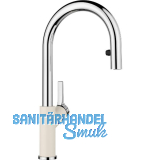 BLANCO K�chenarmatur Carena-S Vario druckfest, Softwei�/Chrom