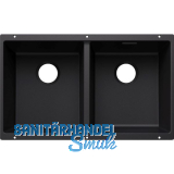 BLANCO Sp�le Subline 350/350-U for Coloured Components, Schwarz