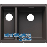 BLANCO Sp�le Subline 340/160-U for Coloured Components, Becken rechts Felsgrau