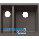 BLANCO Sp�le Subline 340/160-U for Coloured Components, Becken rechts Vulkangrau