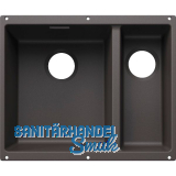 BLANCO Sp�le Subline 340/160-U for Coloured Components, Becken links Felsgrau