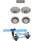 BLANCO 2x Ab-und �berlaufset InFino f�r Color Unit Satin Platinum