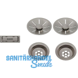 BLANCO Doppel Ab-und �berlaufset Satin Platinum