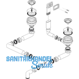 BLANCO Ab- und �berlaufgarnitur 2 x 3,5" 214301