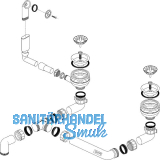 BLANCO Ab- und �berlaufgarnitur 2 x 3,5" 218823