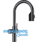 BLANCO Set Armatur Choice Icona-C Satin Darksteel mit Wasseraufbereitungseinheit